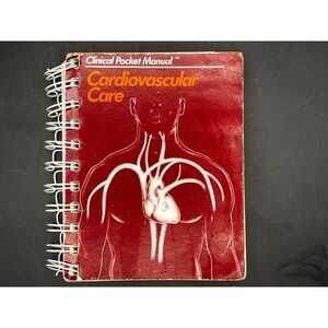 1985 Clinical Pocket Manual-CARDIOVASCULAR CARE-Nursing Book- Spiral Bound-As Is
